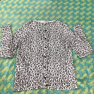 Loft Animal Print Cardigan